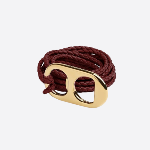 ボッテガ・ヴェネタ 缶切りベルト レッドブラウン