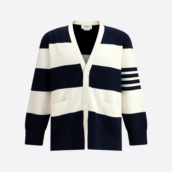 トム・ブラウン 25FW ワイドストライプ ニットカーディガン