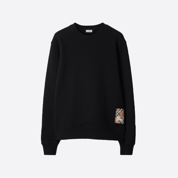 バーバリー チェックヘム ホースパッチ クルーネックスウェットシャツ