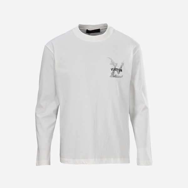 ルイ・ヴィトンのパンク風ミストプリント長袖Tシャツ