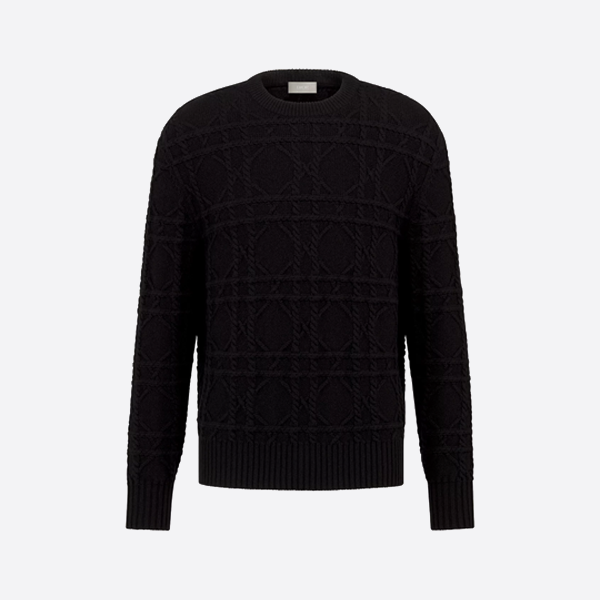 ディオールのカシミアチェックニットセーター