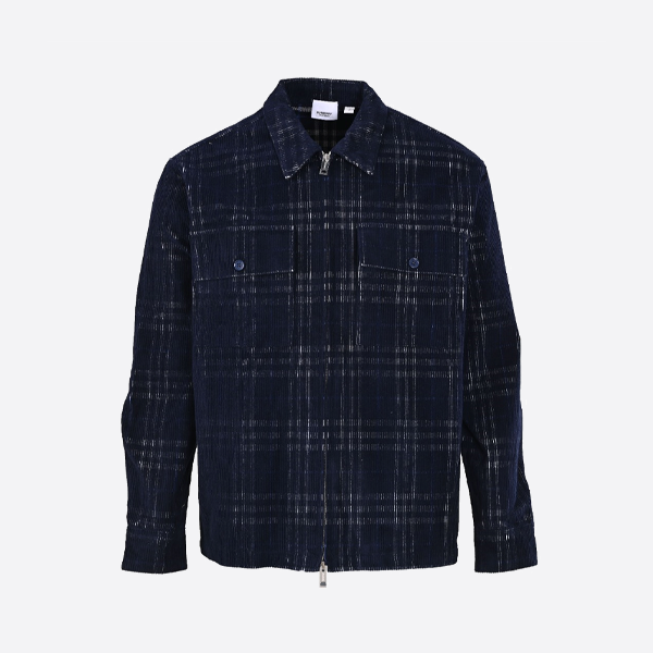 バーバリーのコーデュロイチェックジャケット