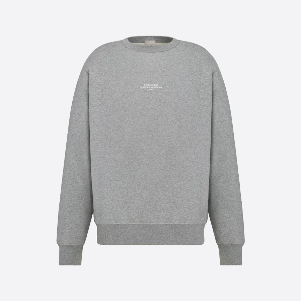 ディオール スローガン ロゴ スウェットシャツ グレー