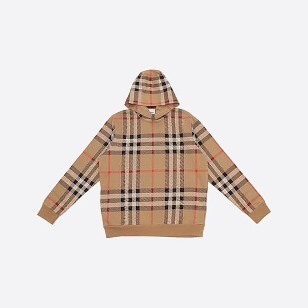 バーバリーのリバーシブルフード付きカシミアジップアップジャケット