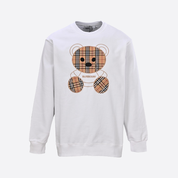胸にバーバリーのベアが刺繍されたクルーネック スウェットシャツ