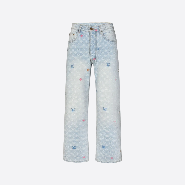 ルイ・ヴィトンのペイントジャカードジーンズ