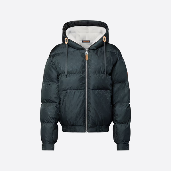 ルイ・ヴィトンのプリントレザーパッチスキージャケット