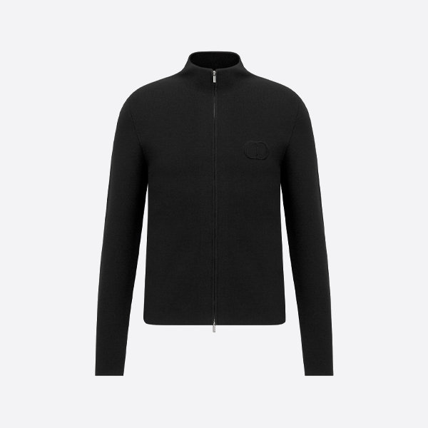 ディオール 立体文字ウールコート ブラック