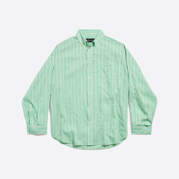 バレンシアガの縦縞シャツ