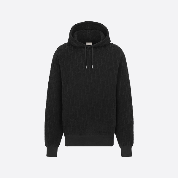 ディオール オブリーク プリント フード付きスウェットシャツ ブラック