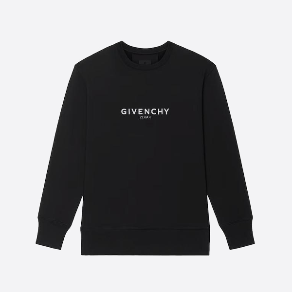 ジバンシィ リバースレタープリント クルーネック スウェットシャツ ブラック