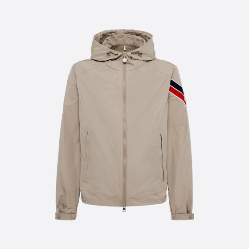 モンクレール トリコロールトリムスリーブ ストライプ フード付きコート ジャケット