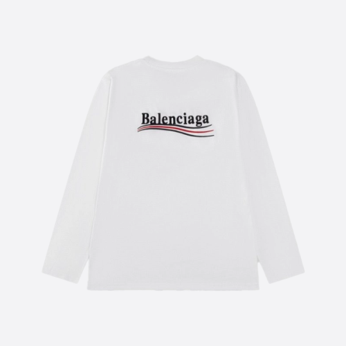 バレンシアガ コーク 刺繍 ロングスリーブ Tシャツ ホワイト