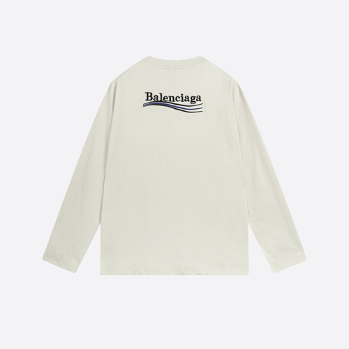 バレンシアガ コーク 刺繍 ロングスリーブ Tシャツ ホワイト