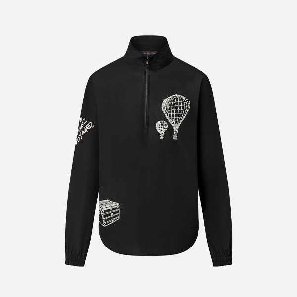 ルイ・ヴィトン ホットエアバルーン 刺繍 ハーフジップ ジャケット