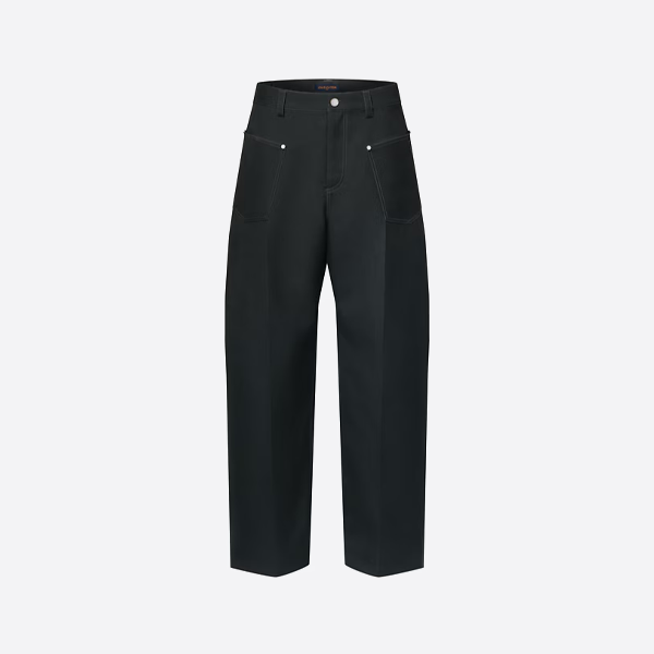 ルイ・ヴィトンのパールスタッズ付きワークパンツ