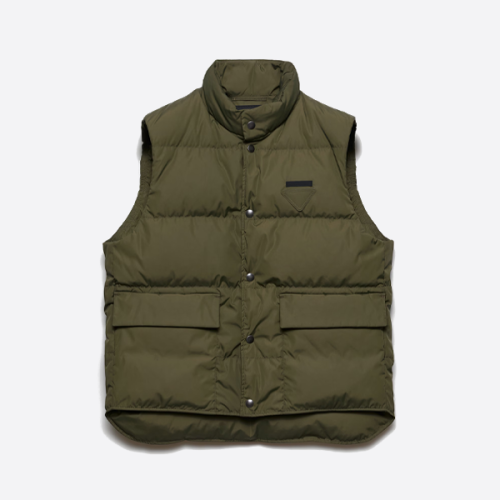 プラダ クラシック ダウンベスト グリーン