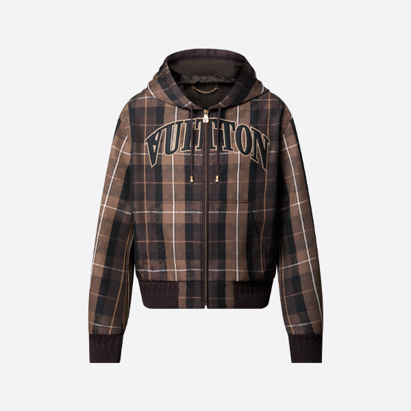 ルイ・ヴィトンのロゴジャカードフード付きジャケット