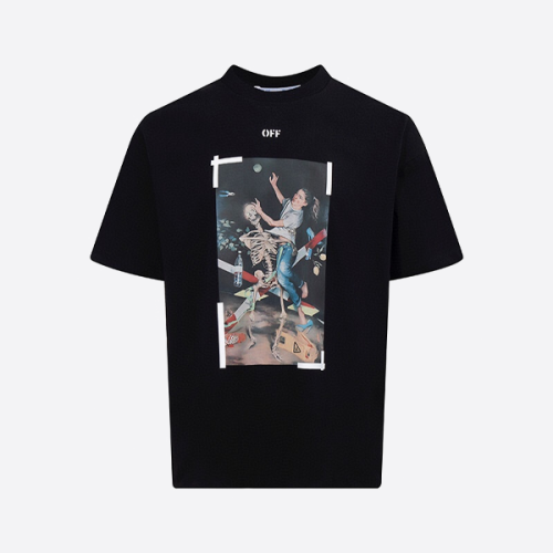 オフホワイト スカルガール Tシャツ