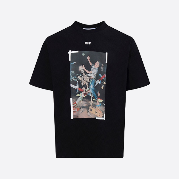 オフホワイト スカルガール Tシャツ